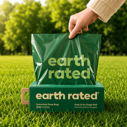 Earth Rated kakizacsi csomag újrahasznosított anyagból (300 db) - GrassBox igazi fű kutya pisi tálca fresh patch grass pelenka