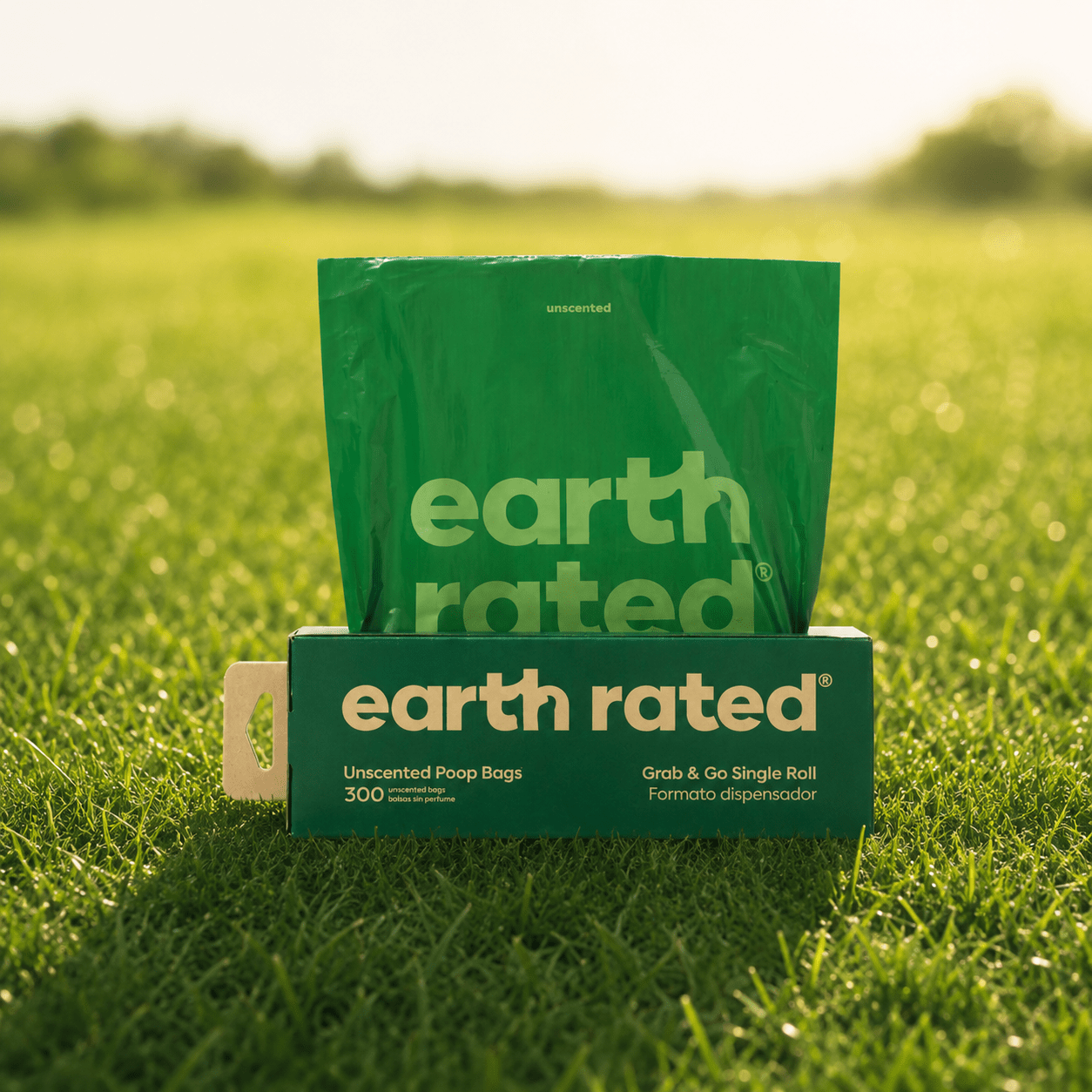 Earth Rated kakizacsi csomag újrahasznosított anyagból (300 db) - GrassBox igazi fű kutya pisi tálca fresh patch grass pelenka